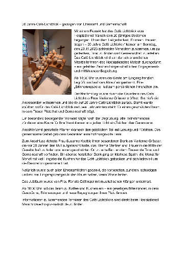 20 Jahre Café Lichtblick